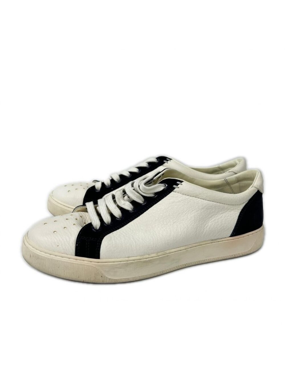 Moncler Leather Suede Low-Cut Sneakers